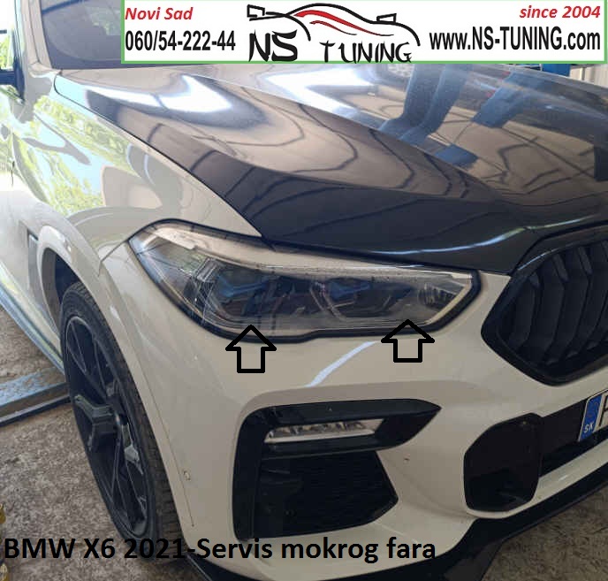 bmw x6 g06 laser far mokar voda kondenz reparacija servis farova novi sad ns tuning